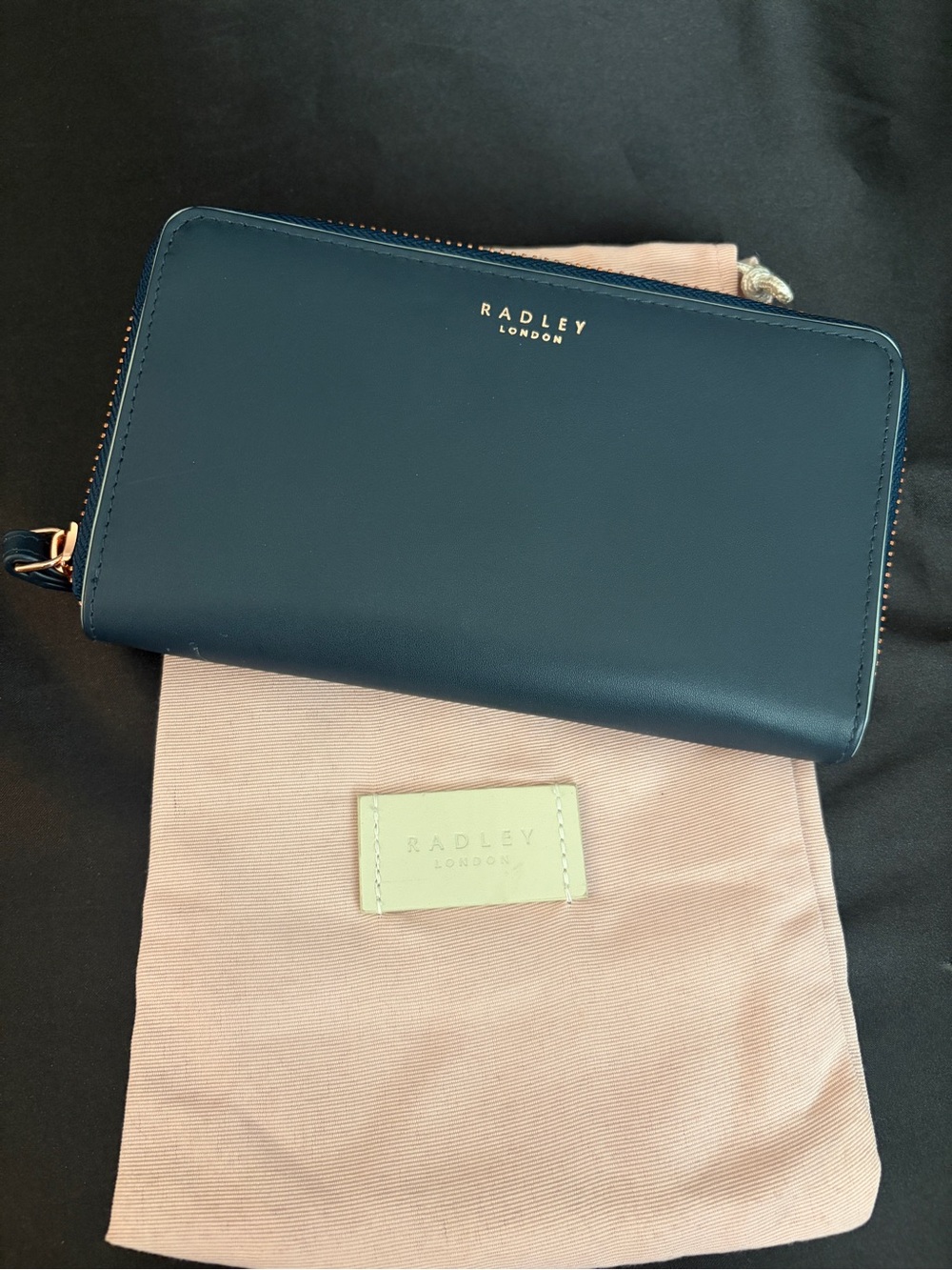 RADLEY LONDON Midnight Blue Zip-Around Leather Wallet